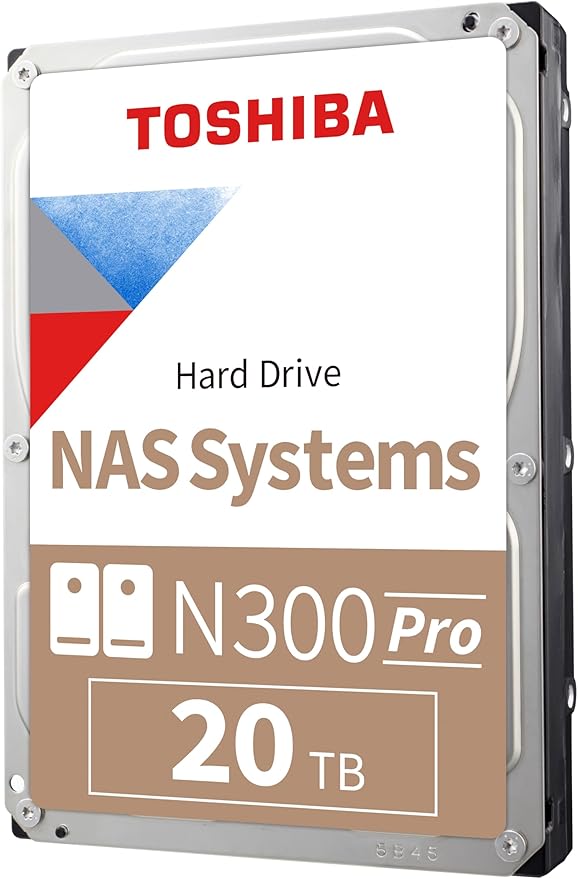 Toshiba N300 PRO 20TB Large-Sized Business NAS 3.5-Inch Internal Hard Drive by Toshiba