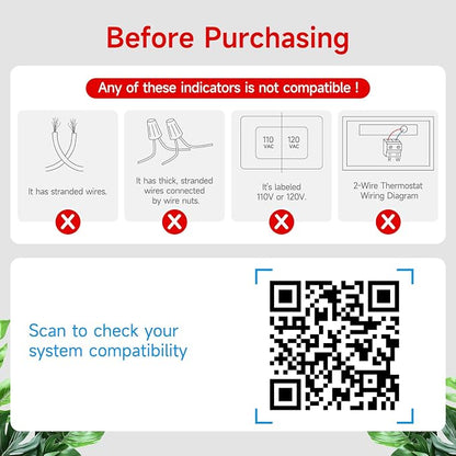 Smart Thermostats for Home, WiFi Thermostats 4.3 Inches Touch Screen Compatible - Image 2