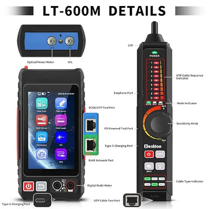Multifunction RJ45 Network Caber Tester, UTP Cable Tester Ethernet Cable Tracer - Image 2