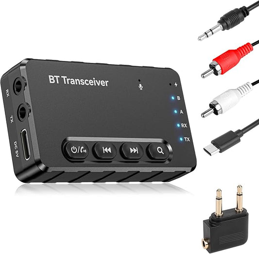Bluetooth Transmitter Receiver aptX Adaptive/Low Latency/HD Bluetooth Adapter by MakerHawk
