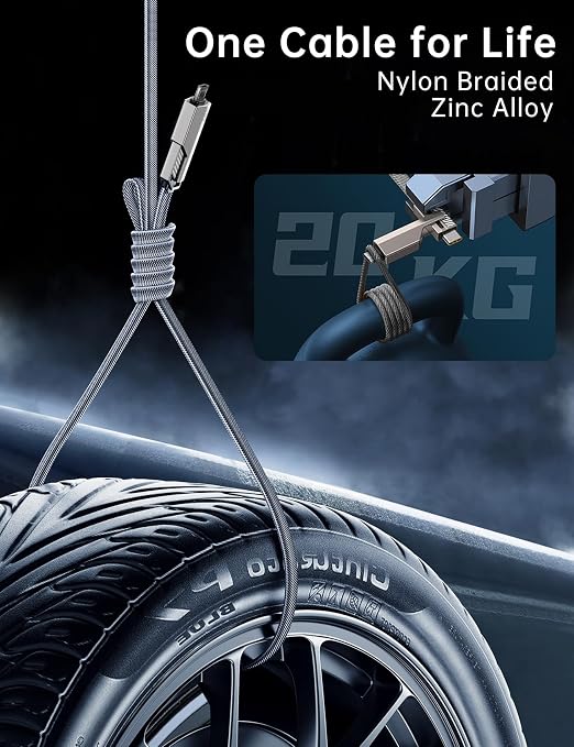 【One is Enough】 4-in-1 USB C to Micro Cable, High-Speed Charging & Fast Data - Image 6