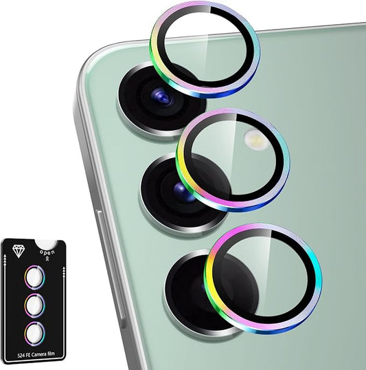 for Samsung Galaxy S24 FE Camera Lens Protector, Individual Metal Ring Tempered by Btscase