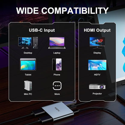 USB C to Dual HDMI Adapter 4K@30Hz, KOZYC USB C Hub Multiport Adapter - Image 6