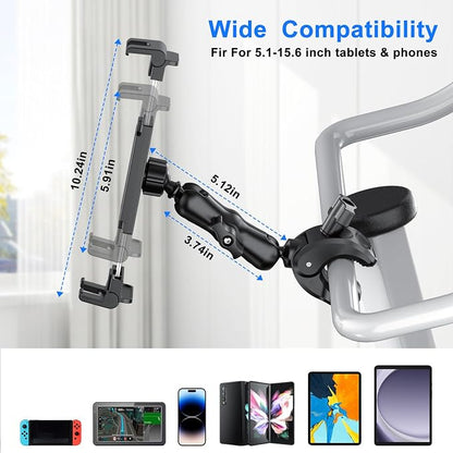 PLDHPRO Tablet Holder for Mic Stand 360° Swivel iPad Music Stand Mount for - Image 4