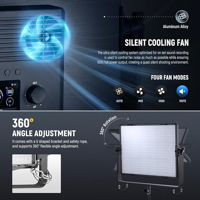 NEEWER 150W RGB LED Panel Video Light Kit - Image 6