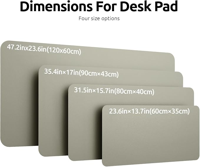 YSAGi Leather Desk Protector, Office Mat, Large Mouse Mat, Non-Slip PU Leather - Image 4