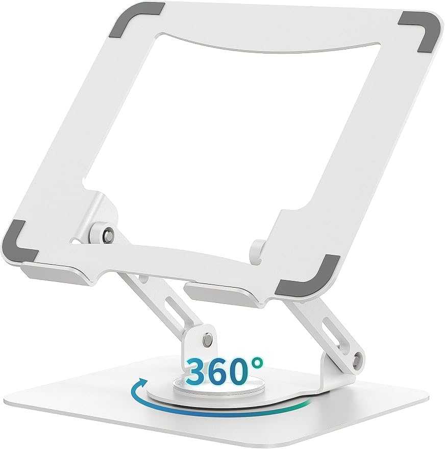 SOUNDANCE Laptop Stand with 360° Rotating Base, Ergonomic Computer Riser by Soundance