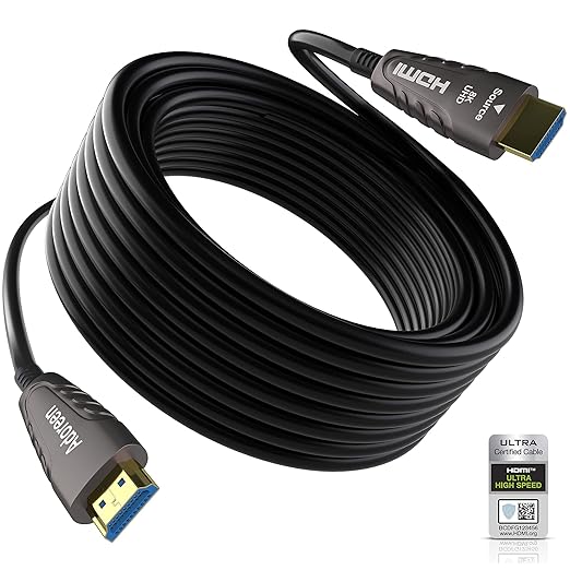 Adoreen 8K Fiber Optic HDMI 2.1 Cable 35 Feet-10 Meter（Certified） Active by Adoreen