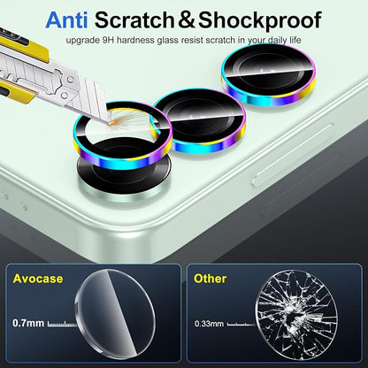 for Samsung Galaxy S25 Camera Lens Protector, Individual Metal Ring Tempered - Image 3