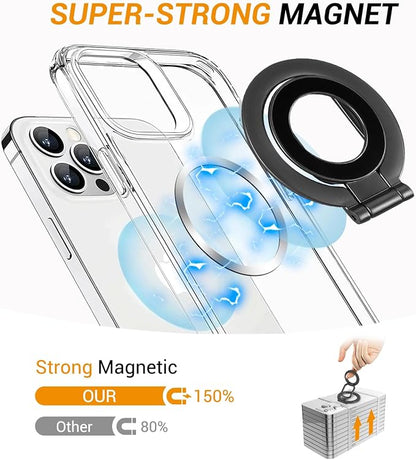 Magnetic Ring Holder Grip, Adjustable Magnet Phone Ring Stand, Strong Double - Image 3