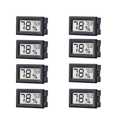8 Pack Mini Indoor Temperature Humidity Meter Gauge Thermometer Hygrometer LCD by Maiweitong