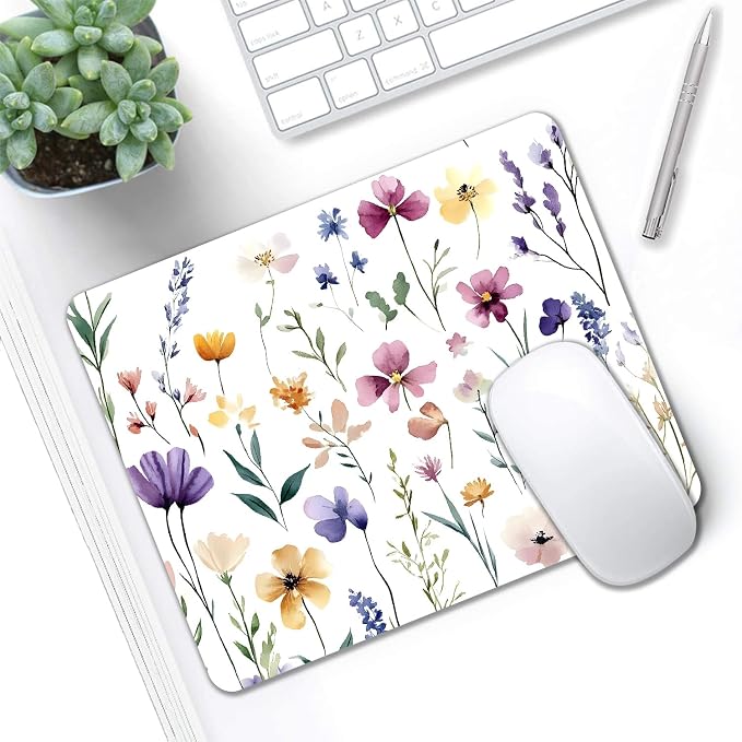 Mouse Pad, Cute Purple Wildflowers Mouse Pads - Image 5