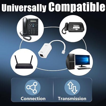 Uvital DSL Filter for Landline Phone, 1 Pack DSL Modem Phone Filter Adapter - Image 6