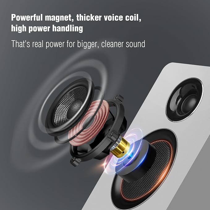Computer Speakers for Desktop PC, Active Bookshelf Speaker - Image 3