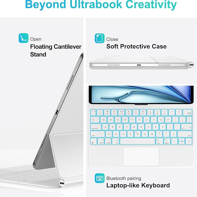 Keyboard Case for iPad Air 11" & iPad Pro 11", Slim Magic Keyboard - Image 6