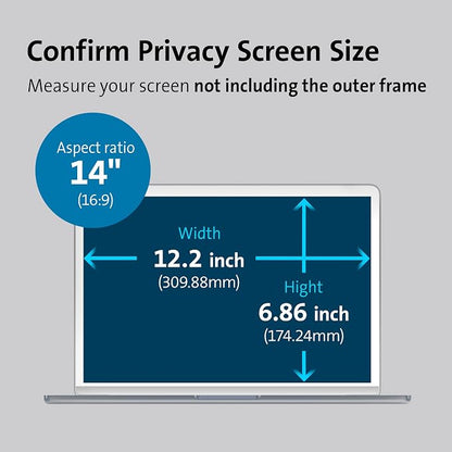Kensington MagPro™ Magnetic Laptop Privacy Screen 14 inch, Removable 16:9 - Image 2