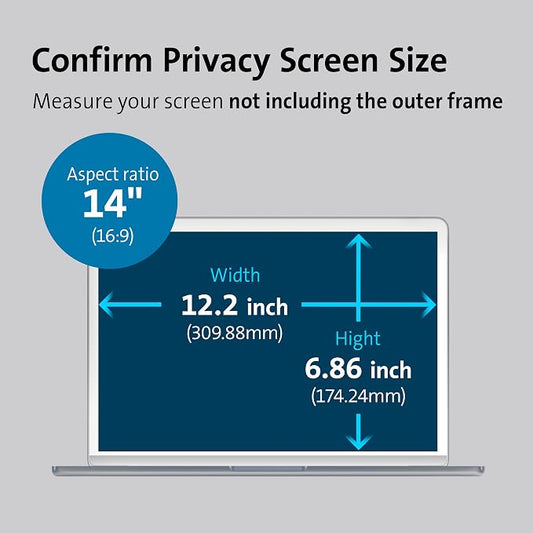 Kensington MagPro™ Magnetic Laptop Privacy Screen 14 inch, Removable 16:9 - Image 2