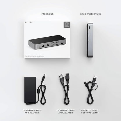 Satechi 13 in 1 Triple 4K USB C Docking Station, 100W Charging, 2 DP, 3 HDMI - Image 6