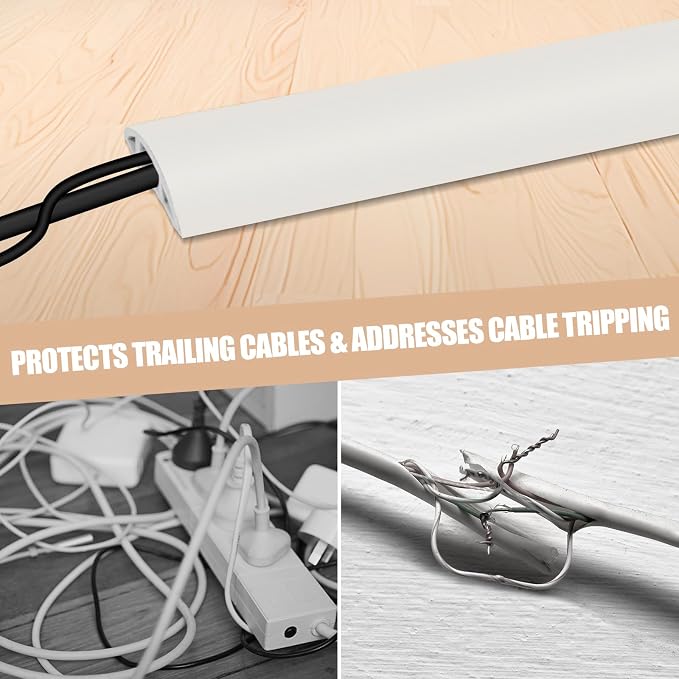 Floor Cord Cover Cable Cavity Self Adhesive Cord Hider Floor 10FT Floor Cable - Image 5