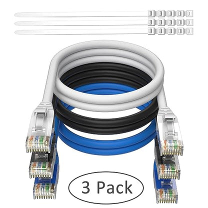 Adoreen Cat 6 Ethernet Cable 8 Ft-3 Pack, High Speed Short Patch Cables Network - Image 6