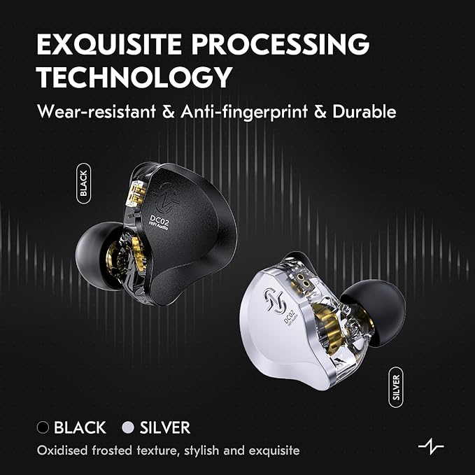 CCZ Solo Silver In Ear Monitor Wired IEM Headphone, DC02 Dual Magnetic Circuit - Image 4