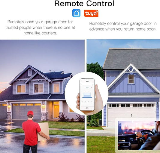 MOES WiFi Smart Garage Door Opener Controller, Smart Life/Tuya APP Remote - Image 2