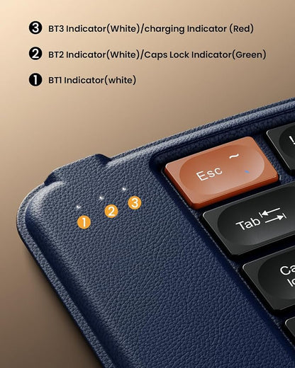 ProtoArc Ergonomic Foldable Keyboard, XK03 Split Folding Travel Bluetooth - Image 5