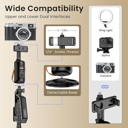 P08 Auto Face Tracking Phone Holder, No APP, 360°Rotation Phone Tracking Gimbal - Image 5