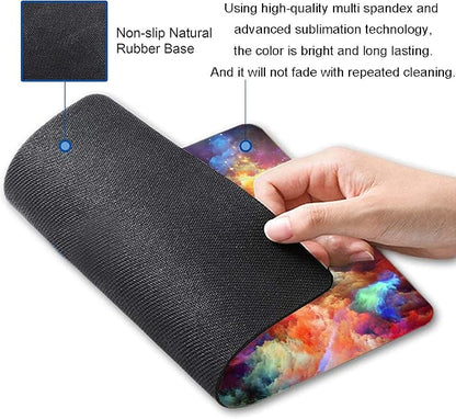 Colorful Galaxy Clouds Mouse Pad, Gaming Non-Slip Rubber Base Mouse Pads - Image 2