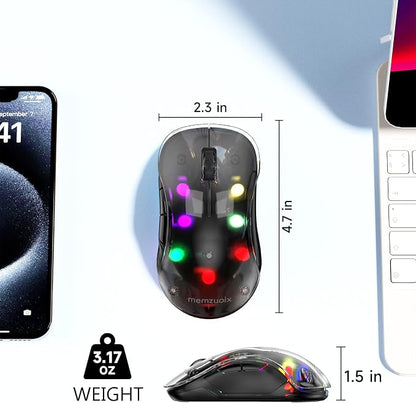 memzuoix 2.4G LED Wireless Mouse, Rechargeable Ergonomic Mouse - Image 7