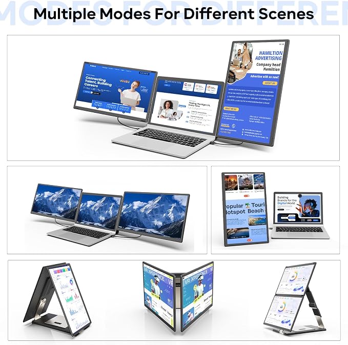 Laptop Screen Extender, 15.6'' 1080P FHD Laptop Monitor Extender - Image 3