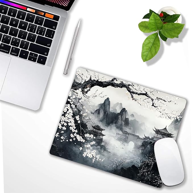 Japanese Aesthetic Landscape Painting Custom Mouse Pad - Image 6
