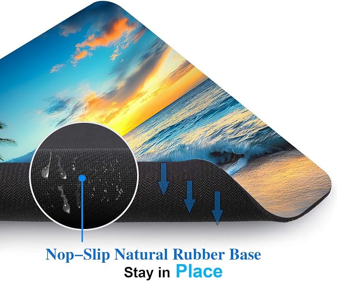 Sunset Beach Mouse Pads for Desk, Portable Wireless Computer Mouse pad Small - Image 4