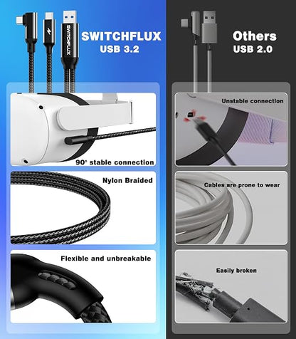 16FT VR Charging Link Cable | USB 3.0 High-Speed Data & Charge - Image 4