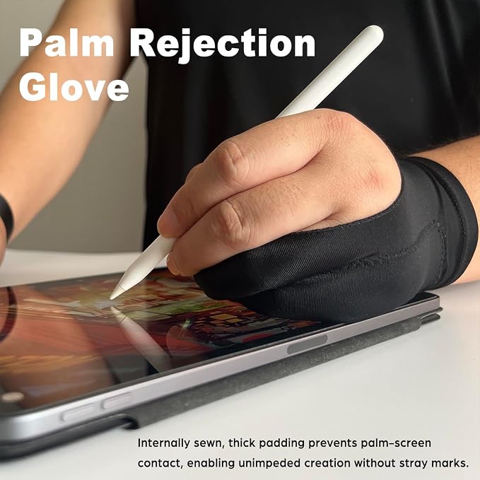 Drawing Glove, Artist Glove for Drawing Tablet iPad, Digital Art Palm Rejection - Image 2