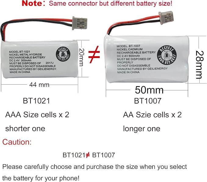 GEILIENERGY BT-1007 Cordless Phone Battery Compatible - Image 4