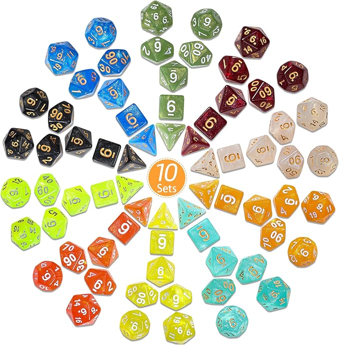 CiaraQ DND dice Set 10x7 Polyhedral Dice - Image 2