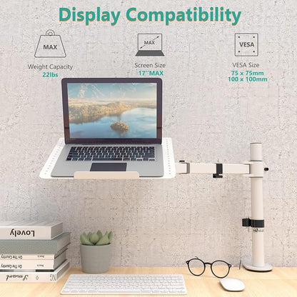 WALI Laptop Mount Arm for Desk, Laptop Tray, Fully Adjustable, - Image 2