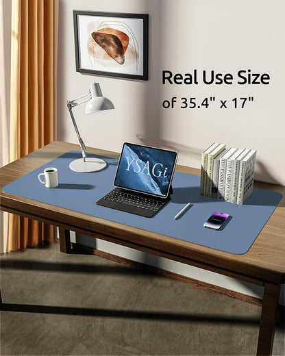 YSAGi Leather Desk Protector, Office Mat, Large Mouse Mat, Non-Slip PU Leather - Image 5