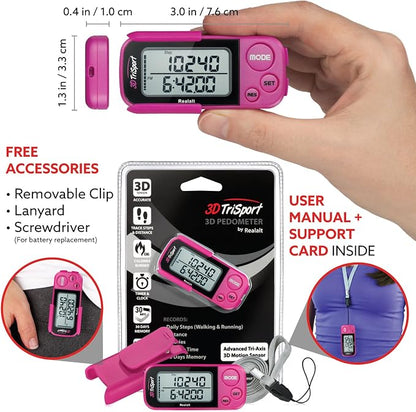 Realalt 3DTriSport 3D Walking Pedometer - Image 4