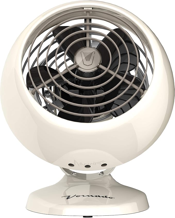 Vornado VFAN Mini Classic Personal Vintage Air Circulator Fan, Vintage White- - Image 7