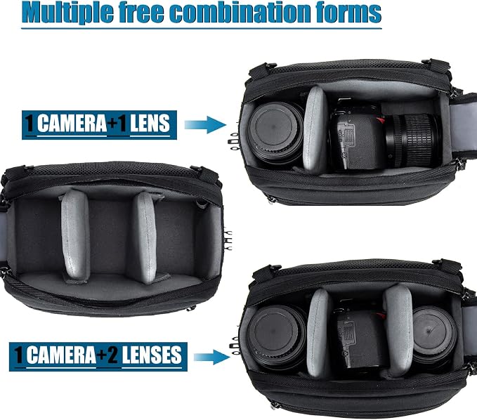 Cwatcun Waist Camera Case DSLR SLR Bag Sling Shoulder Camera Bag Water - Image 2