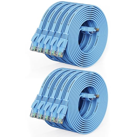 Cat 6 Ethernet Cable 7ft Flat Internet Network Cables by CableGeeker