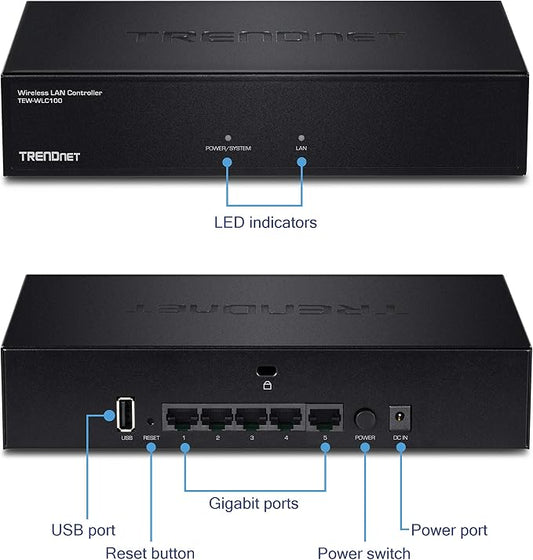 TRENDnet Wireless LAN Controller, Built-in 5-Port GB Switch, Compatible with: - Image 2