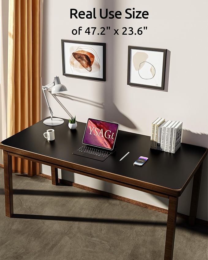 YSAGi Leather Desk Protector, Office Mat, Large Mouse Mat, Non-Slip PU Leather - Image 3