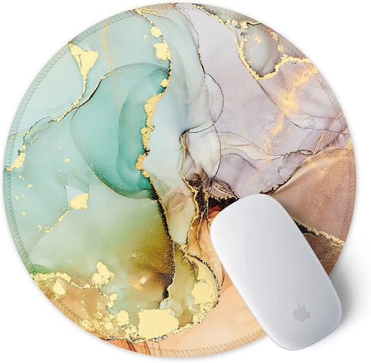ITNRSIIET Round Mouse Pad with Stitched Edge Premium-Textured Waterproof - Image 2