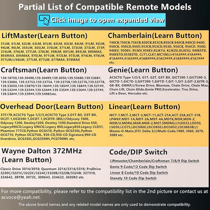 Universal Garage Door keypad for Chamberlain Liftmaster Genie Linear Multi-Code - Image 3