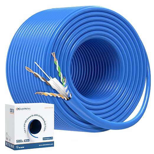 Cable Matters 10Gbps CM Rated 24AWG Stranded Cat 6 Ethernet Cable - 500ft by CableMatters