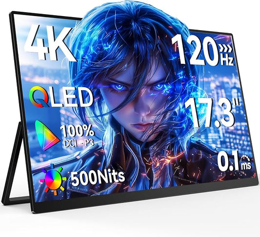 Newsoul Portable Monitor 4K, 120Hz Gaming Monitors 3840 * 2160 UHD, 100% DCI-P3 by NEWSOUL