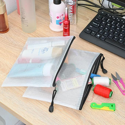 AUSTARK 20 Pcs Zipper File Bags, Plastic Mesh Pouch, Board Game Storage Bag - Image 5